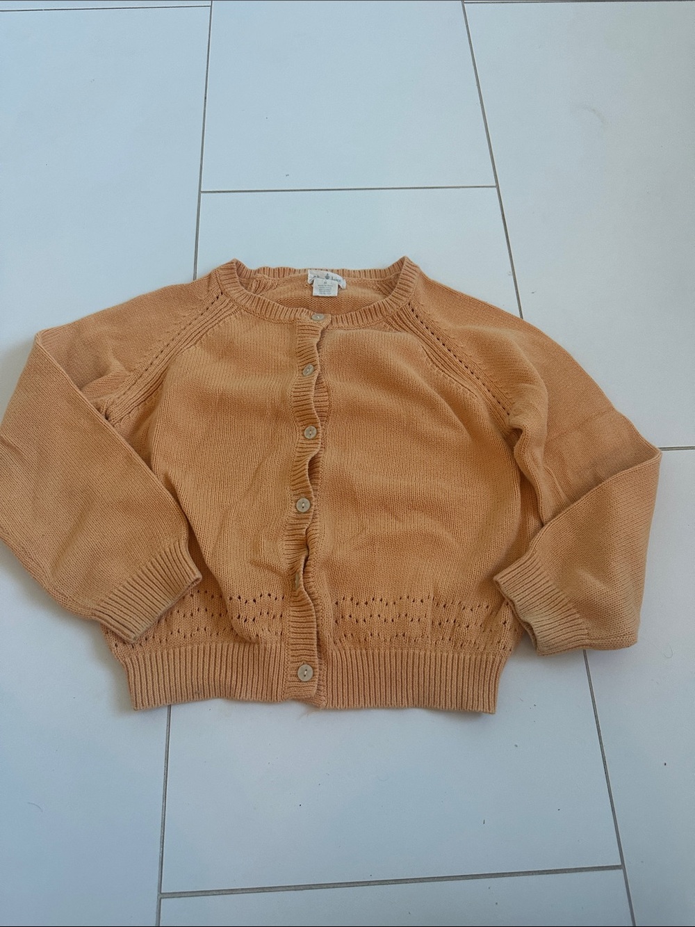 Olive juice cotton Peach Cardigan Sweater M kids